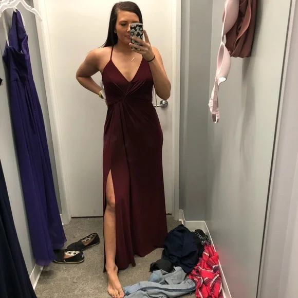 David's Bridal | Dresses | Davids Bridal Burgundy Wedding Dress | Poshmark